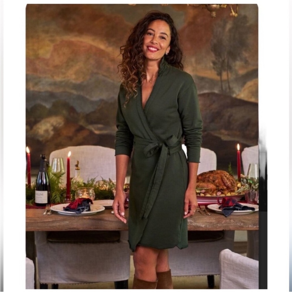 Frank & Eileen Willa Wrap Dress XS- Emerald Green